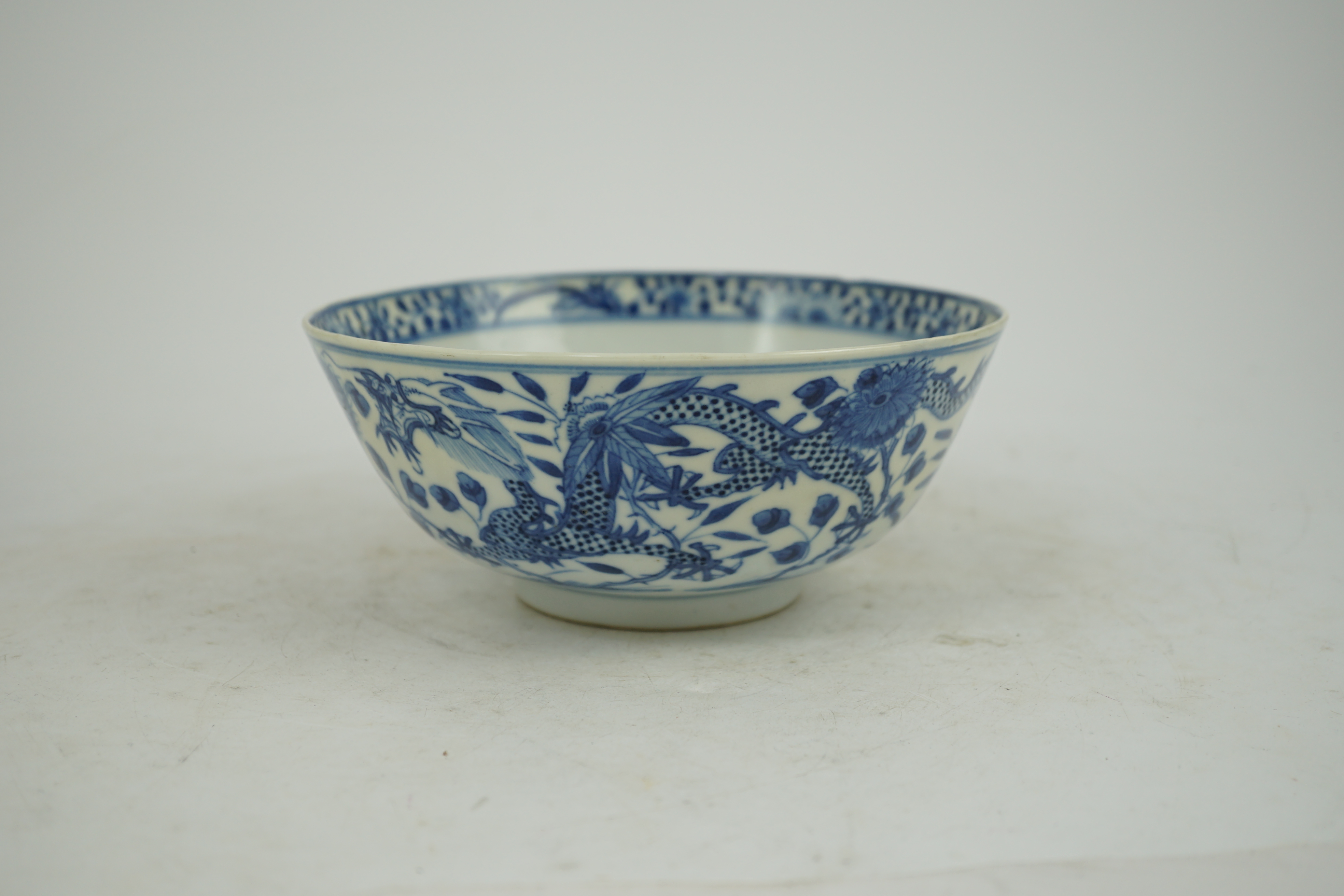 A Chinese blue and white footed bowl, 19th century